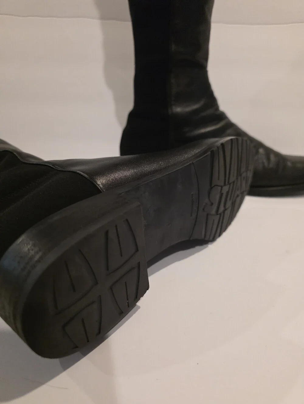 Stuart Weitzman 5050 Over-the-Knee Black Leather Boots Size 11